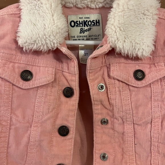 Osh Kosh | Corduroy button coat with fur collar - Picture 2 of 8
